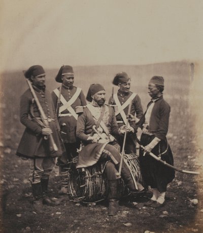 Ismail Pasha（1830-95）とアテンダント 作： Roger Fenton